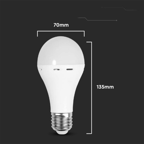 Żarówka awaryjna LED V-TAC 9W A70 E27 4,5h VT-509 4000K 720lm 2 lata Gwarancji Żarówka awaryjna LED V-TAC 9W A70 E27 4,5h VT-509 4000K 720lm 2 lata Gwarancji