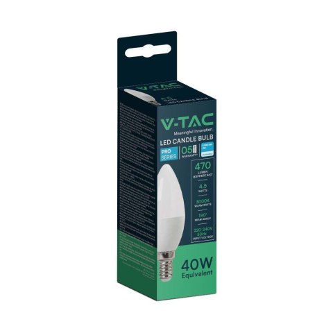 Żarówka LED V-TAC SAMSUNG CHIP 4,5W E14 Świeczka VT-226 3000K 470lm 5 Lat Gwarancji Żarówka LED V-TAC SAMSUNG CHIP 4,5W E14 Świeczka VT-226 3000K 470lm 5 Lat Gwarancji