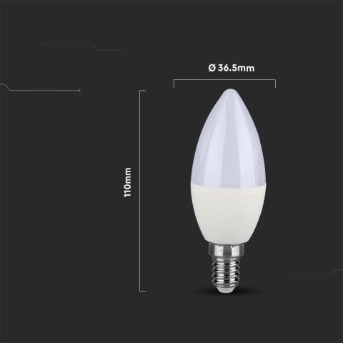 Żarówka LED V-TAC SAMSUNG CHIP 5,5W E14 Świeczka Ściemnialna VT-293D-N 3000K 470lm 5 Lat Gwarancji Żarówka LED V-TAC SAMSUNG CHIP 5,5W E14 Świeczka Ściemnialna VT-293D-N 3000K 470lm 5 Lat Gwarancji