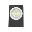 Kinkiet Ścienny V-TAC GU10 Aluminium Kwadrat Czarny W Dół IP44 VT-7651