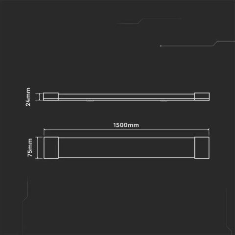 Oprawa V-TAC 50W LED liniowa natynkowa SAMSUNG CHIP 150cm 120Lm/W VT-8-50 4000K 6000lm 5 lat Gwarancji Oprawa V-TAC 50W LED liniowa natynkowa SAMSUNG CHIP 150cm 120Lm/W VT-8-50 4000K 6000lm 5 lat Gwarancji