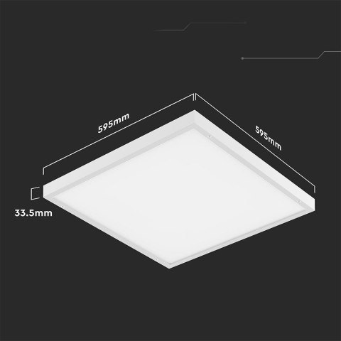 Panel LED V-TAC 36W 600x600 LED backlight 33mm 120Lm/W 3w1 natynkowy/podtynkowy VT-61037 4000K 4320lm 2 lata Gwarancji Panel LED V-TAC 36W 600x600 LED backlight 33mm 120Lm/W 3w1 natynkowy/podtynkowy VT-61037 4000K 4320lm 2 lata Gwarancji
