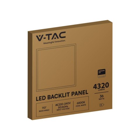 Panel LED V-TAC 36W 600x600 LED SAMSUNG CHIP Backlight 33mm 120Lm/W VT-61036 4000K 4320lm 5 Lat Gwarancji Panel LED V-TAC 36W 600x600 LED SAMSUNG CHIP Backlight 33mm 120Lm/W VT-61036 4000K 4320lm 5 Lat Gwarancji