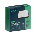 Plafon V-TAC 18W LED kwadrat 30x30cm natynkowy pilot czujnik ruchu IP44 czarny VT-8618S 4000K 1830lm 2 lata Gwarancji