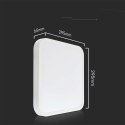 Plafon V-TAC 24W LED kwadrat 29x29cm natynkowy IP44 biały VT-8624 4000K 2500lm 2 lata Gwarancji