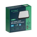 Plafon V-TAC 36W LED SAMSUNG CHIP kwadrat 42x42cm natynkowy pilot czujnik ruchu IP44 czarny VT-8630S 4000K 3820lm 5 lat Gwarancj