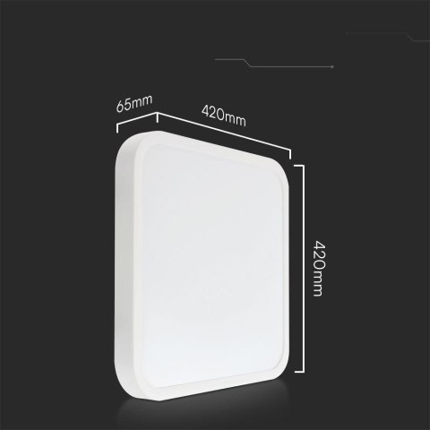 Plafon V-TAC 48W LED SAMSUNG CHIP kwadrat 42x42cm natynkowy IP44 biały VT-8630 4000K 5160lm 5 lat Gwarancji Plafon V-TAC 48W LED SAMSUNG CHIP kwadrat 42x42cm natynkowy IP44 biały VT-8630 4000K 5160lm 5 lat Gwarancji