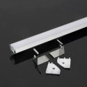 Profil aluminiowy anodowany kątowy V-TAC 2mb klosz mleczny VT-8114 2 lata Gwarancji