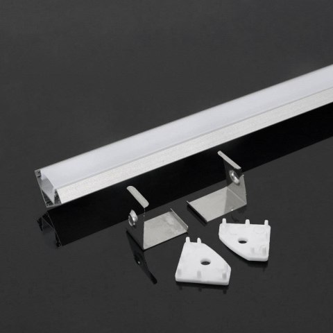 Profil aluminiowy anodowany kątowy V-TAC 2mb klosz mleczny VT-8114 2 lata Gwarancji Profil aluminiowy anodowany kątowy V-TAC 2mb klosz mleczny VT-8114 2 lata Gwarancji