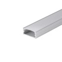 Profil Aluminiowy V-TAC 2mb Anodowany, Klosz Mleczny, Na dwie taśmy 21,5mm VT-8108