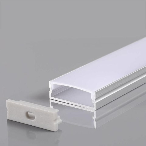 Profil aluminiowy anodowany na dwie taśmy 27x10mm V-TAC 2mb klosz mleczny VT-8204 2 lata Gwarancji Profil aluminiowy anodowany na dwie taśmy 27x10mm V-TAC 2mb klosz mleczny VT-8204 2 lata Gwarancji