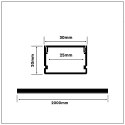 Profil aluminiowy anodowany na dwie taśmy V-TAC 2mb klosz mleczny VT-8118 5 lat Gwarancji