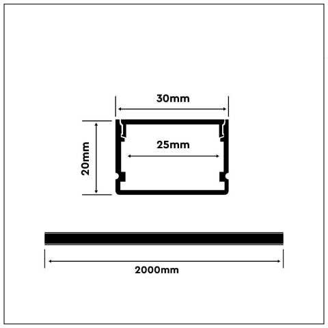Profil aluminiowy anodowany na dwie taśmy V-TAC 2mb klosz mleczny VT-8118 5 lat Gwarancji Profil aluminiowy anodowany na dwie taśmy V-TAC 2mb klosz mleczny VT-8118 5 lat Gwarancji