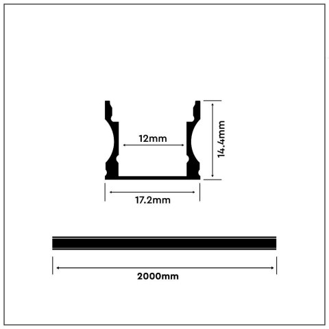 Profil aluminiowy anodowany V-TAC 2mb klosz mleczny VT-8110 2 lata Gwarancji Profil aluminiowy anodowany V-TAC 2mb klosz mleczny VT-8110 2 lata Gwarancji