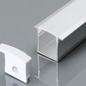 Profil aluminiowy anodowany wpuszczany na dwie taśmy V-TAC 2mb klosz mleczny VT-8119 5 lat Gwarancji