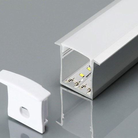 Profil aluminiowy anodowany wpuszczany na dwie taśmy V-TAC 2mb klosz mleczny VT-8119 5 lat Gwarancji Profil aluminiowy anodowany wpuszczany na dwie taśmy V-TAC 2mb klosz mleczny VT-8119 5 lat Gwarancji