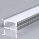 Profil aluminiowy anodowany wpuszczany na dwie taśmy V-TAC 2mb klosz mleczny VT-8203 2 lata Gwarancji