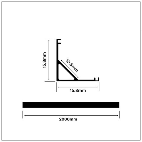 Profil Aluminiowy V-TAC 2mb Biały, Klosz Mleczny, Kątowy VT-8109-W 5 Lat Gwarancji Profil Aluminiowy V-TAC 2mb Biały, Klosz Mleczny, Kątowy VT-8109-W 5 Lat Gwarancji