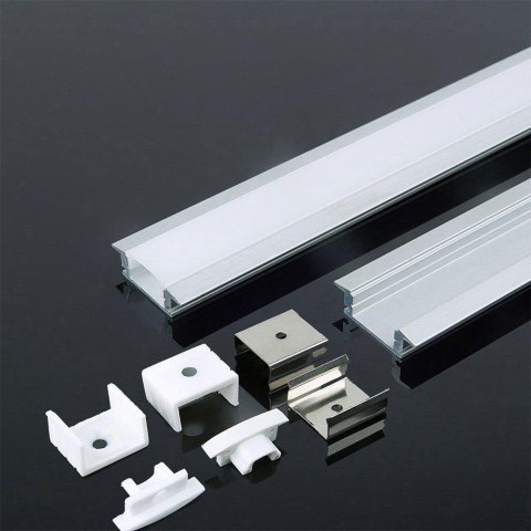 Profil aluminiowy wpuszczany biały V-TAC 2mb klosz mleczny VT-8106-W 5 lat Gwarancji Profil aluminiowy wpuszczany biały V-TAC 2mb klosz mleczny VT-8106-W 5 lat Gwarancji