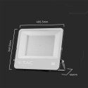 Projektor LED V-TAC 200W 100Lm/W przewód 1mb SAMSUNG CHIP czarny VT-44204 4000K 17540lm 5 lat Gwarancji