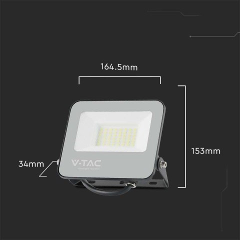 Projektor LED V-TAC 30W czarny 160Lm/W VT-44031 4000K 4800lm 5 lat Gwarancji Projektor LED V-TAC 30W czarny 160Lm/W VT-44031 4000K 4800lm 5 lat Gwarancji