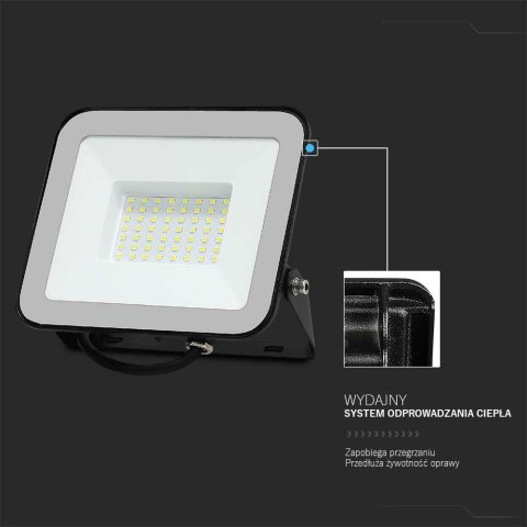 Projektor LED V-TAC 50W 100Lm/W przewód 1mb SAMSUNG CHIP czarny VT-44055 6500K 4270lm 5 lat Gwarancji Projektor LED V-TAC 50W 100Lm/W przewód 1mb SAMSUNG CHIP czarny VT-44055 6500K 4270lm 5 lat Gwarancji