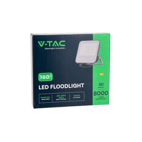 Projektor LED V-TAC 50W Czarny 160Lm/W VT-44051 4000K 8000lm 5 Lat Gwarancji Projektor LED V-TAC 50W Czarny 160Lm/W VT-44051 4000K 8000lm 5 Lat Gwarancji