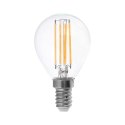 Żarówka LED filament V-TAC 4W kulka P45 E14 3xKlik ściemnialna VT-2604 3000K 400lm 2 lata Gwarancji