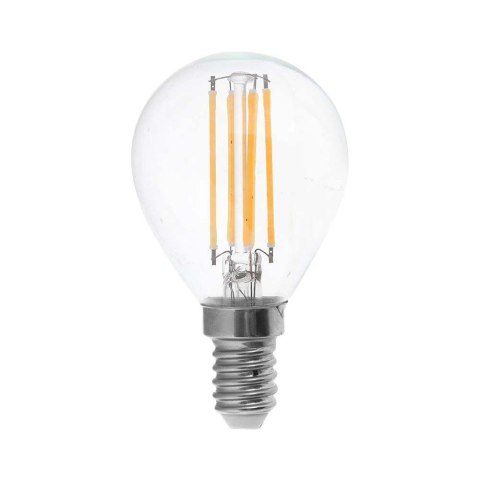 Żarówka LED filament V-TAC 4W kulka P45 E14 3xKlik ściemnialna VT-2604 3000K 400lm 2 lata Gwarancji Żarówka LED filament V-TAC 4W kulka P45 E14 3xKlik ściemnialna VT-2604 3000K 400lm 2 lata Gwarancji