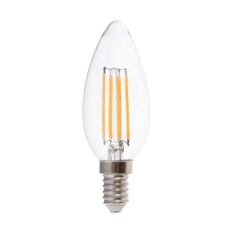 Żarówka LED Filament V-TAC 4W Świeczka C37 E14 3xKlik Ściemnialna VT-2804 3000K 400lm Żarówka LED Filament V-TAC 4W Świeczka C37 E14 3xKlik Ściemnialna VT-2804 3000K 400lm