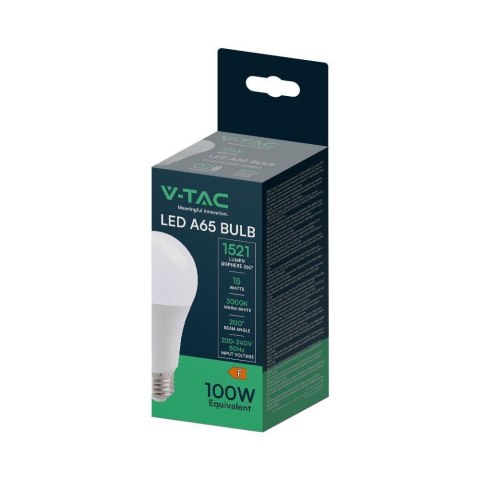 Żarówka LED V-TAC 15W A65 E27 VT-2015 3000K 1521lm Żarówka LED V-TAC 15W A65 E27 VT-2015 3000K 1521lm