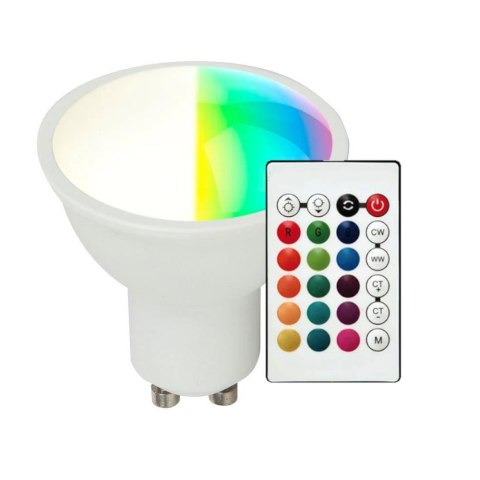Żarówka LED V-TAC 4,8W GU10 pilot VT-2244-N-1 RGB+3000K 420lm 2 lata Gwarancji Żarówka LED V-TAC 4,8W GU10 pilot VT-2244-N-1 RGB+3000K 420lm 2 lata Gwarancji