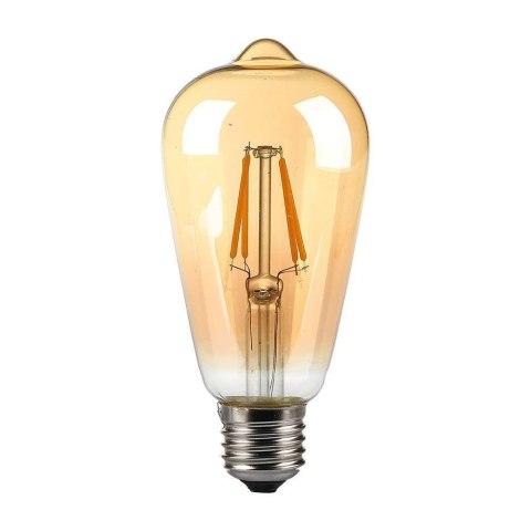 Żarówka LED V-TAC 8W E27 filament bursztyn vintage ST64 VT-1968 2200K 720lm 2 lata Gwarancji Żarówka LED V-TAC 8W E27 filament bursztyn vintage ST64 VT-1968 2200K 720lm 2 lata Gwarancji