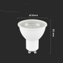 Żarówka LED V-TAC SAMSUNG CHIP GU10 7,5W 38st VT-291 3000K 610lm 5 lat Gwarancji