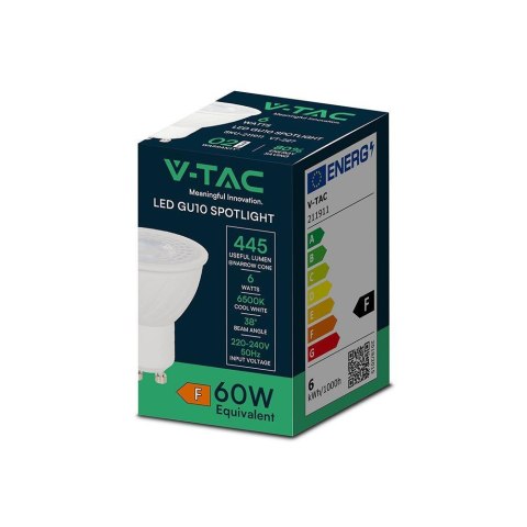 Żarówka LED V-TAC 6W GU10 38st VT-227 6500K 445lm Żarówka LED V-TAC 6W GU10 38st VT-227 6500K 445lm