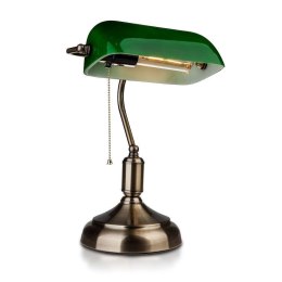 Lampa bankierska V-TAC E27 stare złoto zielony klosz VT-7151-GR 5 lat Gwarancji