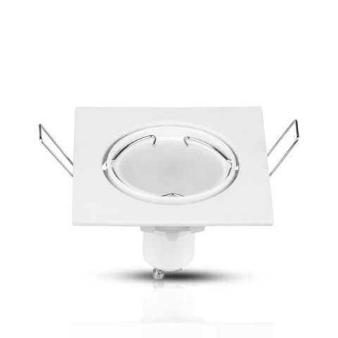 Oczko V-TAC GU10 Kwadrat Ruchome Białe VT-779-WH-SQ Oczko V-TAC GU10 Kwadrat Ruchome Białe VT-779-WH-SQ