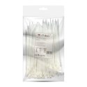 Opaski Zaciskowe V-TAC 4.5x150mm Biała 22kg Nylon66 (Opak. 100szt)