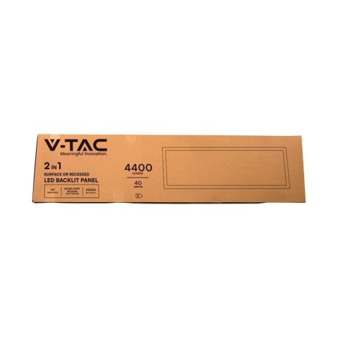 Panel LED V-TAC 40W 1200x300 3w1 natynkowy/podtynkowy VT-6147 6500K 4400lm 2 lata Gwarancji Panel LED V-TAC 40W 1200x300 3w1 natynkowy/podtynkowy VT-6147 6500K 4400lm 2 lata Gwarancji