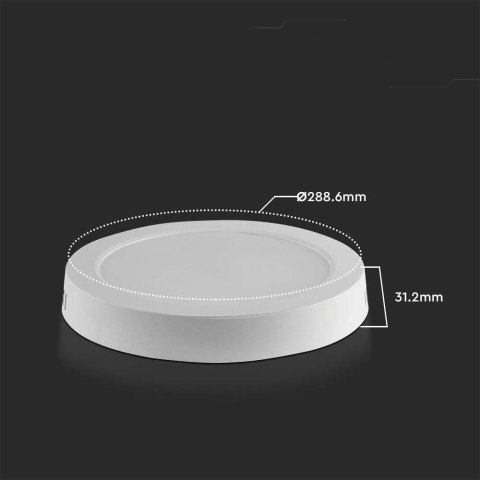 Panel LED V-TAC natynkowy premium downlight 24W okrągły fi290 VT-60024 4000K 2640lm 2 lata Gwarancji Panel LED V-TAC natynkowy premium downlight 24W okrągły fi290 VT-60024 4000K 2640lm 2 lata Gwarancji