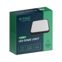Plafon V-TAC 18W LED kwadrat 25x25cm natynkowy IP44 czarny VT-8618B 4000K 1830lm 2 lata Gwarancji