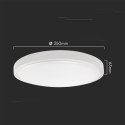 Plafon V-TAC 18W LED SAMSUNG CHIP okrągły 25cm natynkowy IP44 biały VT-8618 4000K 1830lm 5 lat Gwarancji