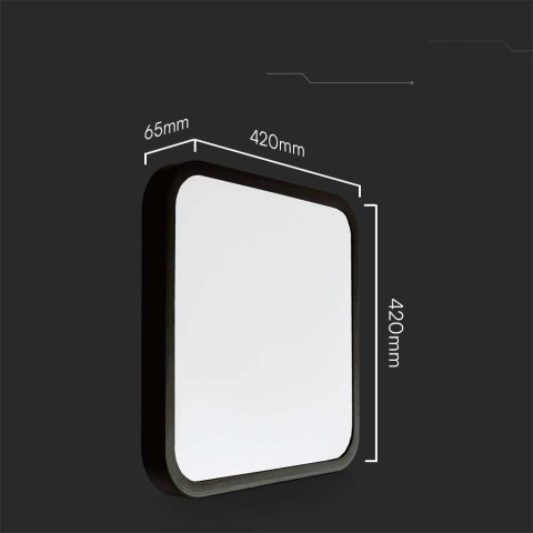 Plafon V-TAC 48W LED kwadrat 42x42cm natynkowy IP44 czarny VT-8630B 4000K 5160lm 2 lata Gwarancji Plafon V-TAC 48W LED kwadrat 42x42cm natynkowy IP44 czarny VT-8630B 4000K 5160lm 2 lata Gwarancji