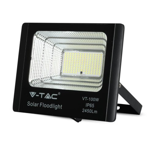 Projektor LED solarny V-TAC 35W czarny IP65 pilot timer VT-100W 4000K 2450lm 2 lata Gwarancji Projektor LED solarny V-TAC 35W czarny IP65 pilot timer VT-100W 4000K 2450lm 2 lata Gwarancji