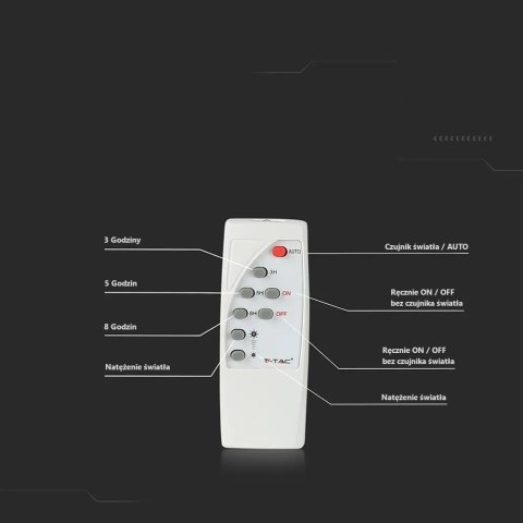 Projektor LED solarny V-TAC 35W czarny IP65 pilot timer VT-100W 4000K 2450lm 2 lata Gwarancji Projektor LED solarny V-TAC 35W czarny IP65 pilot timer VT-100W 4000K 2450lm 2 lata Gwarancji