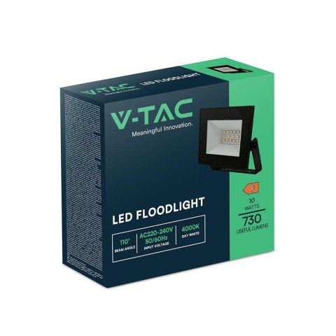 Projektor LED V-TAC 10W LED SMD 4000K Czarny VT-44012 4000K 730lm Projektor LED V-TAC 10W LED SMD 4000K Czarny VT-44012 4000K 730lm