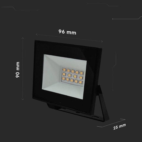 Projektor LED V-TAC 10W LED SMD 6400K Czarny VT-44012 6500K 730lm Projektor LED V-TAC 10W LED SMD 6400K Czarny VT-44012 6500K 730lm