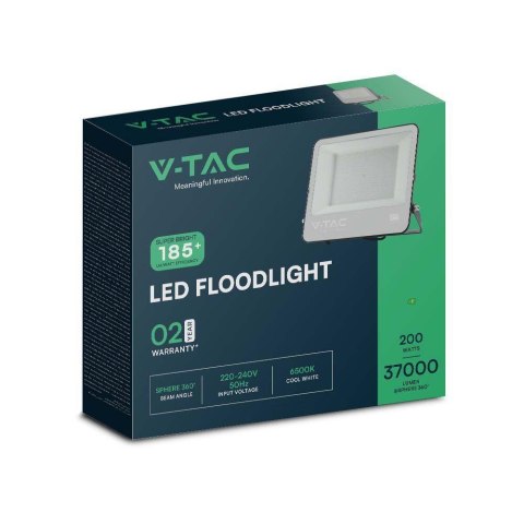 Projektor LED V-TAC 200W 185Lm/W Czarny VT-44205 4000K 37000lm Projektor LED V-TAC 200W 185Lm/W Czarny VT-44205 4000K 37000lm