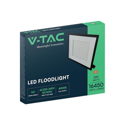 Projektor LED V-TAC 200W LED SMD 4000K Czarny VT-44208 4000K 16450lm Projektor LED V-TAC 200W LED SMD 4000K Czarny VT-44208 4000K 16450lm