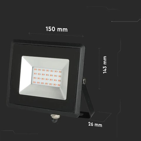Projektor LED V-TAC 20W SMD E-series czarny VT-4021 Kolor Czerwony 2 lata Gwarancji Projektor LED V-TAC 20W SMD E-series czarny VT-4021 Kolor Czerwony 2 lata Gwarancji